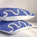 Abstract Face 23 Cobalt Blue Pillow Sham Gallery Image 3