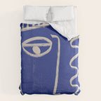 Abstract Face 23 Cobalt Blue Duvet Cover Gallery Image 6