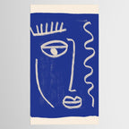 Abstract Face 23 Cobalt Blue Tablecloth Gallery Image 2