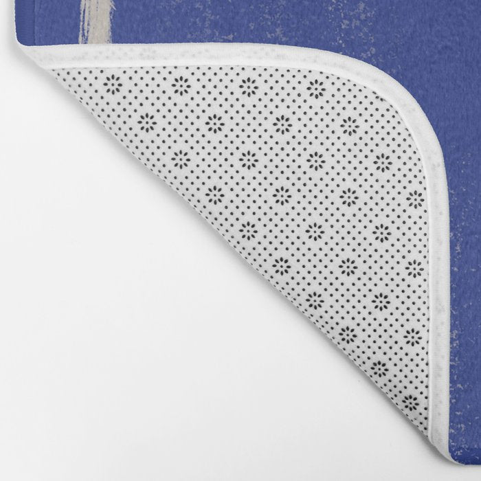 Abstract Face 23 Cobalt Blue Bath Mat Gallery Image 2