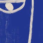 Abstract Face 23 Cobalt Blue Coffee Mug Gallery Image 2