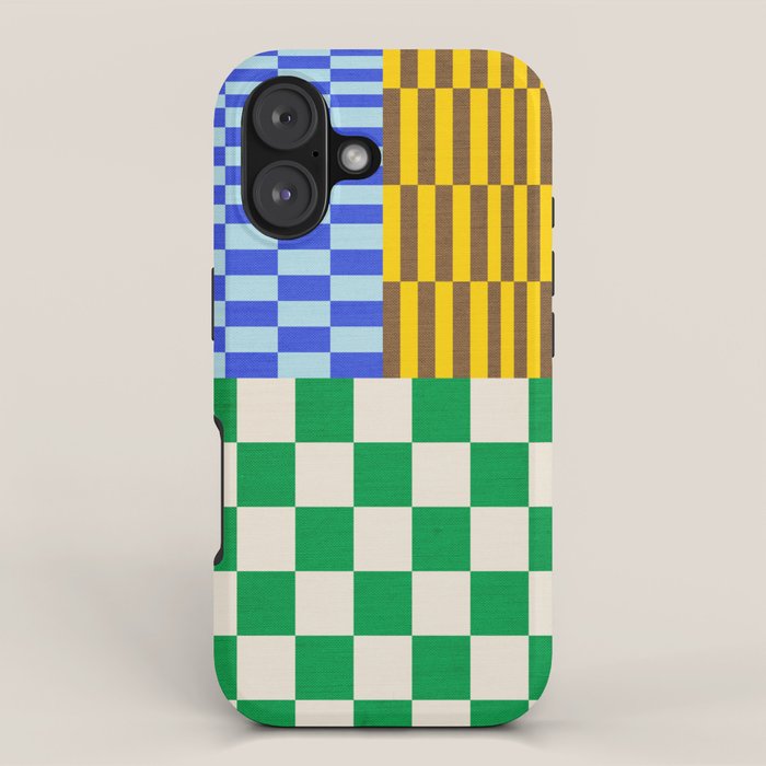Retro Checkerboard Collage 02 iPhone Case Gallery Image 1