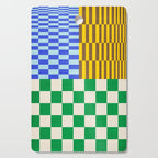 Retro Checkerboard Collage 02 Cutting Board Gallery Image 1