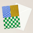 Retro Checkerboard Collage 02 Stationery Card Gallery Image 2