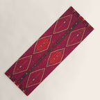 The Crimson Symmetry Handwoven Tribal Kilim Art Yoga Mat Gallery Image 1