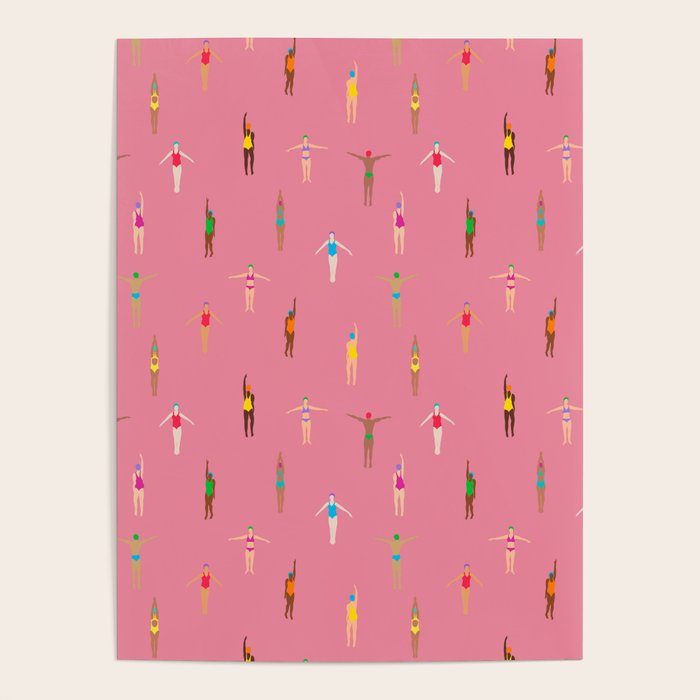 Swimmers in a Sea of Pink Poster Gallery Image 4
