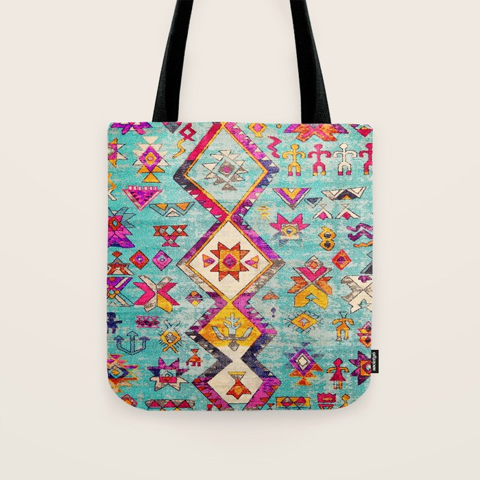 N178 - Antique Oriental Traditional Berber Bohemian Moroccan Style  Tote Bag Gallery Image 1