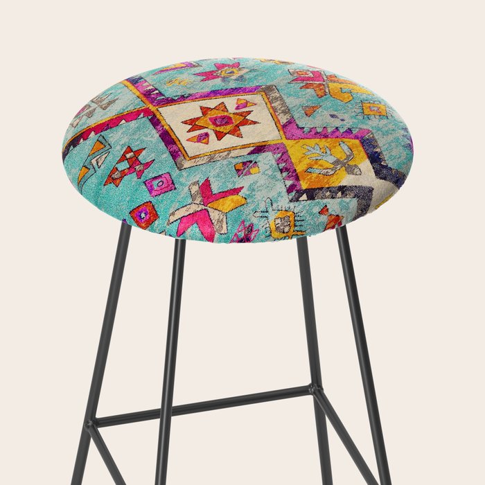 N178 - Antique Oriental Traditional Berber Bohemian Moroccan Style  Stool Gallery Image 2