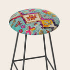 N178 - Antique Oriental Traditional Berber Bohemian Moroccan Style  Stool Gallery Image 2