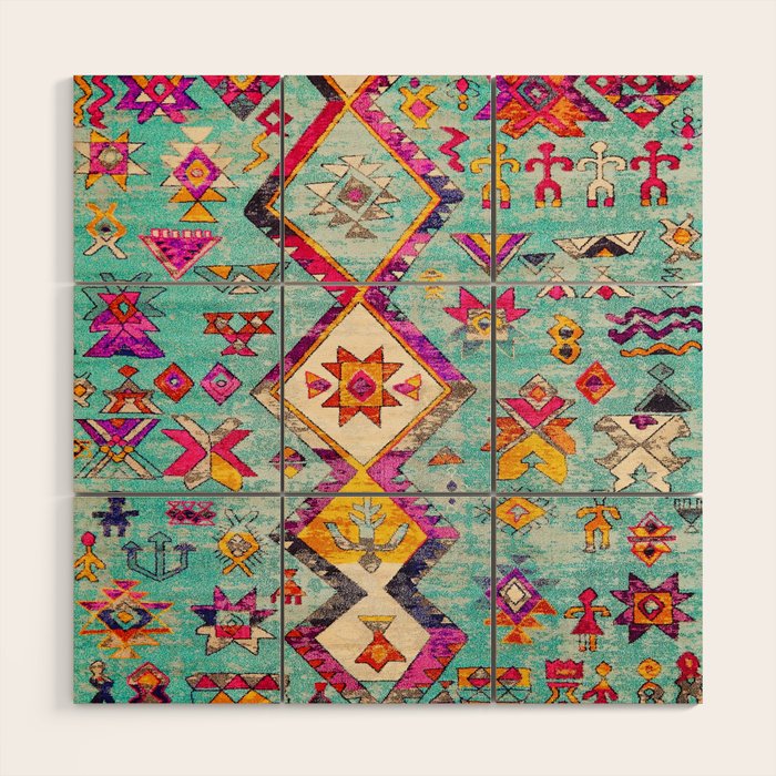 N178 - Antique Oriental Traditional Berber Bohemian Moroccan Style  Wood Wall Art Gallery Image 1