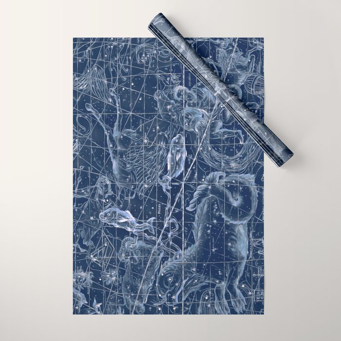 Pisces sky star map Wrapping Paper Gallery Image 1