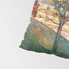 Four Trees with Red Leaves at Sunrise landscape painting by Egon Schiele Pillow Sham Gallery Image 4