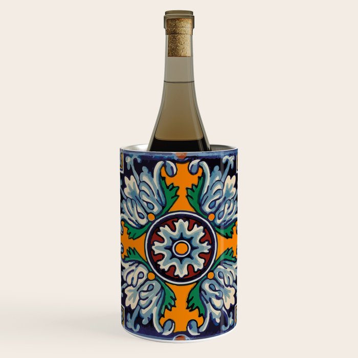 Mandala mexican talavera tile ceramic mosaic Wine Chiller Gallery Image 3