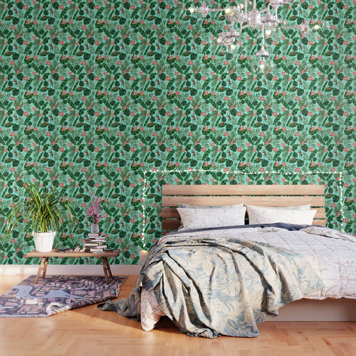 Tropical Garden - Mint Wallpaper Gallery Image 1