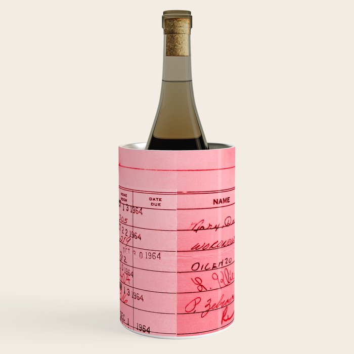 Library Card 23322 Pink Wine Chiller Gallery Image 1
