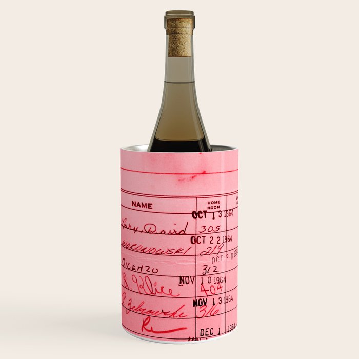 Library Card 23322 Pink Wine Chiller Gallery Image 3