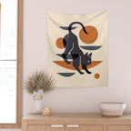 Cat At Play Wall Tapestry Gallery Image 2