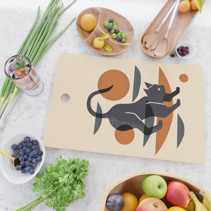Cat At Play Cutting Board Gallery Image 2