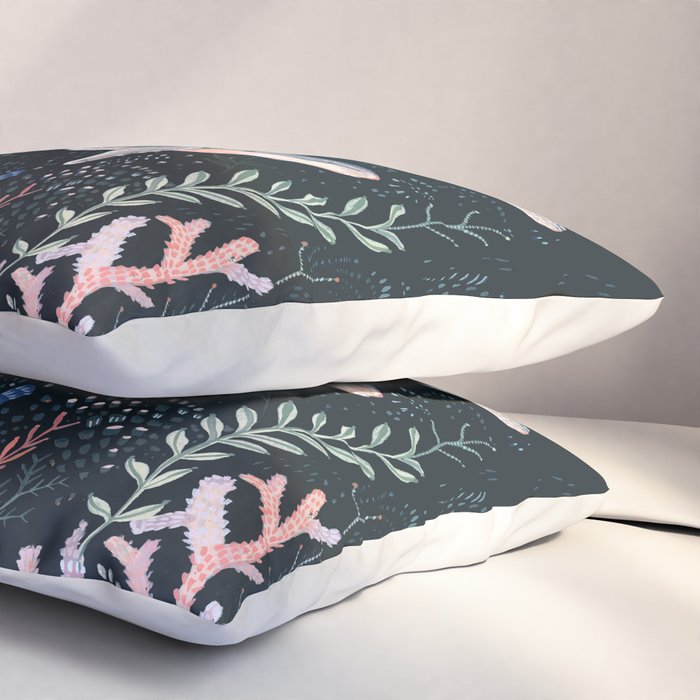 Whales and Coral Pillow Sham Gallery Image 3