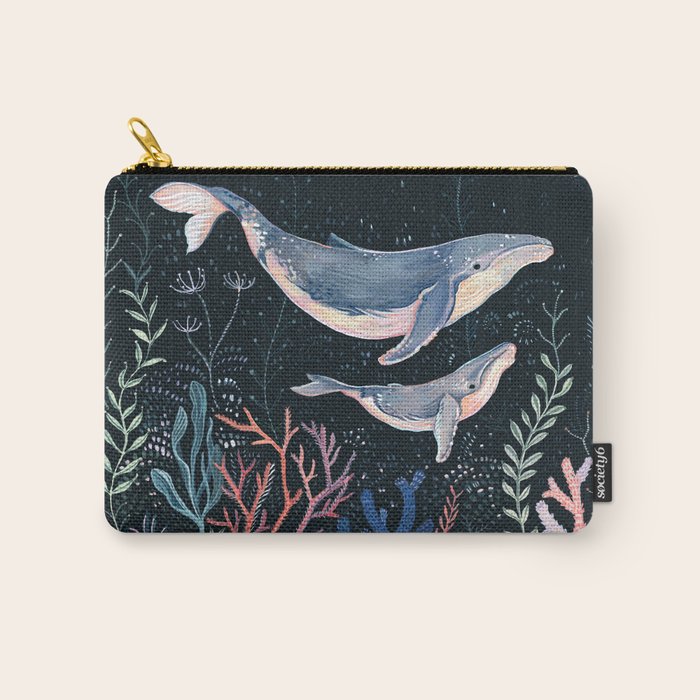 Whales and Coral Carry All Pouch Gallery Image 1