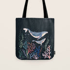 Whales and Coral Tote Bag Gallery Image 1
