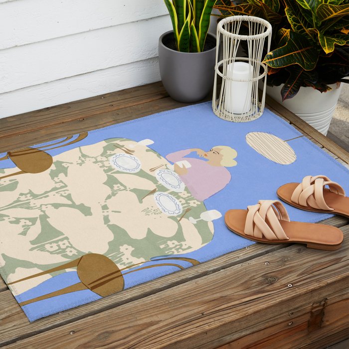 Lunch Outdoor Rug Gallery Image 2