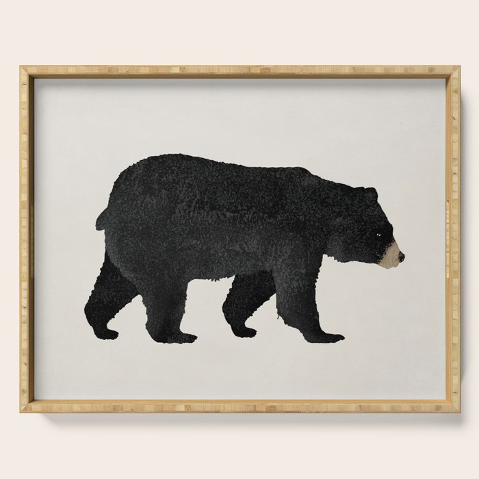 Black Bear Ursus Americanus Serving Tray Gallery Image 1