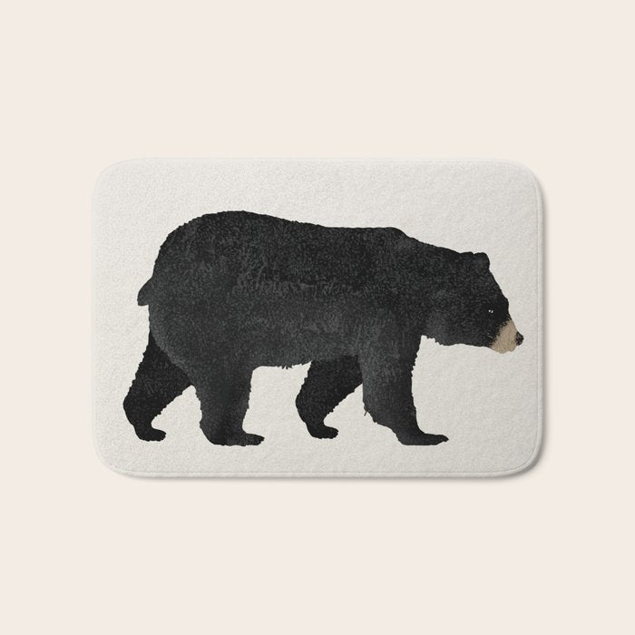 Black Bear Ursus Americanus Bath Mat Gallery Image 1