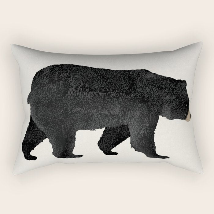 Black Bear Ursus Americanus Rectangular Pillow Gallery Image 2