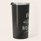 Be a Nice Human - White Type on Black Palette Travel Mug Gallery Image 3