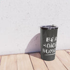 Be a Nice Human - White Type on Black Palette Travel Mug Gallery Image 4