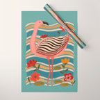 Pink Flamingo Wrapping Paper Gallery Image 1