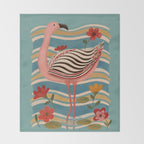 Pink Flamingo Throw Blanket Gallery Image 2
