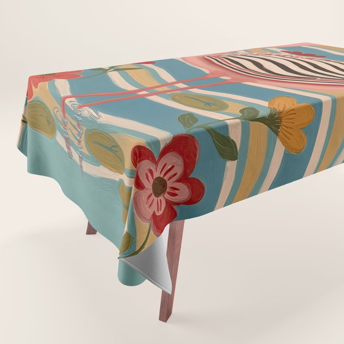 Pink Flamingo Tablecloth Gallery Image 1