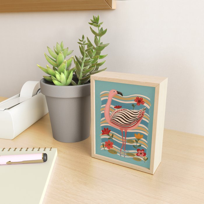 Pink Flamingo Mini Art Print Gallery Image 2