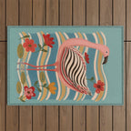 Pink Flamingo Outdoor Rug Gallery Image 1
