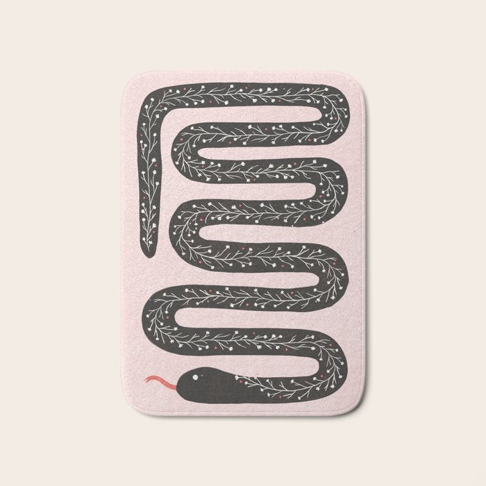 Flower Snake Bath Mat Gallery Image 1