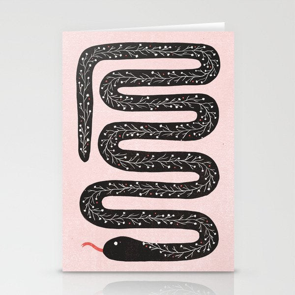 Flower Snake Stationery Card Gallery Image 2