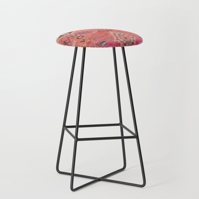Traditional Moroccan Berber Rug Design Stool Gallery Image 1