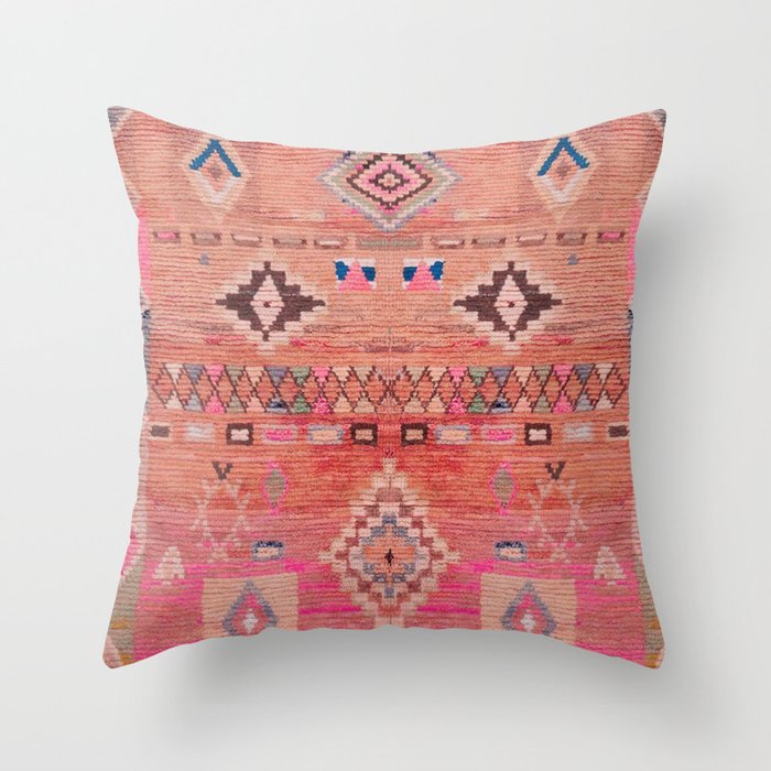 Traditional Moroccan Berber Rug Design Throw Pillow Gallery Image 6