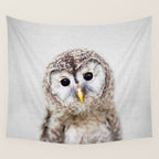 Baby Owl - Colorful Wall Tapestry Gallery Image 4