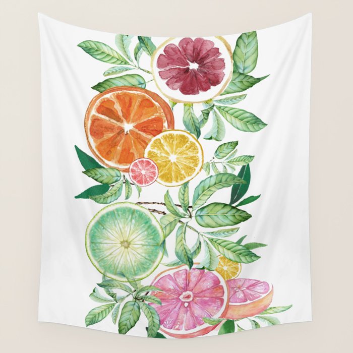 Citrus Fruit Wall Tapestry Gallery Image 4