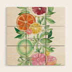 Citrus Fruit Wood Wall Art Gallery Image 1
