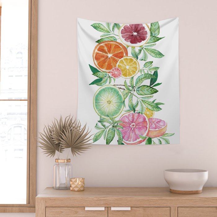 Citrus Fruit Wall Tapestry Gallery Image 2