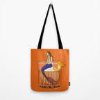 Old Fashioned Mermaid Cocktail Illustration Tote Bag Gallery Image 2