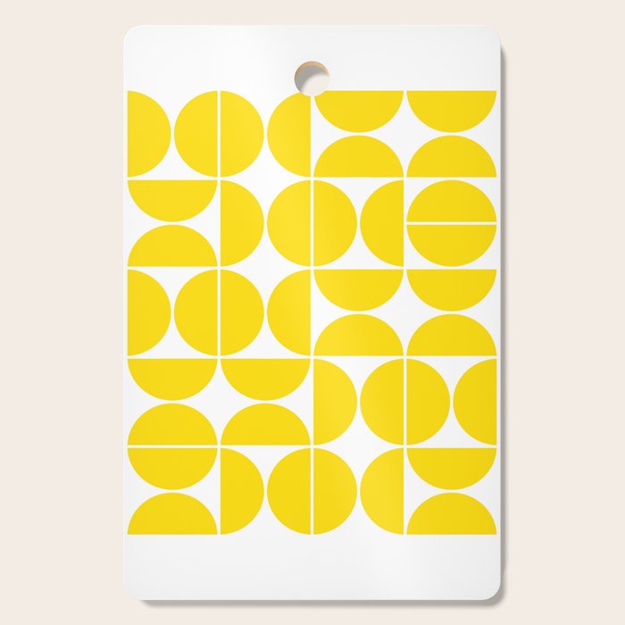 Mid Century Modern Geometric 04 Lemon Yellow Cutting Board Gallery Image 1