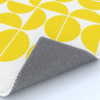 Mid Century Modern Geometric 04 Lemon Yellow Rug Gallery Image 4
