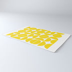 Mid Century Modern Geometric 04 Lemon Yellow Rug Gallery Image 3