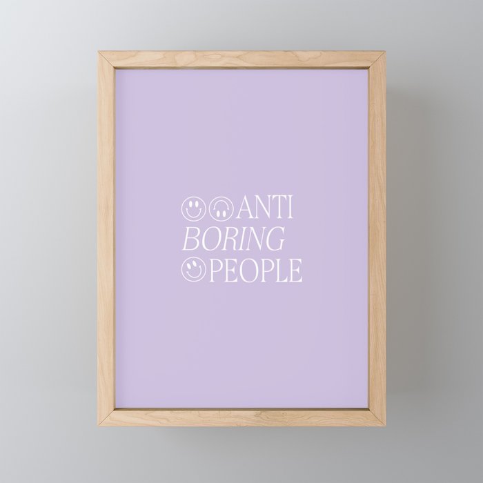 Boring people Mini Art Print Gallery Image 1