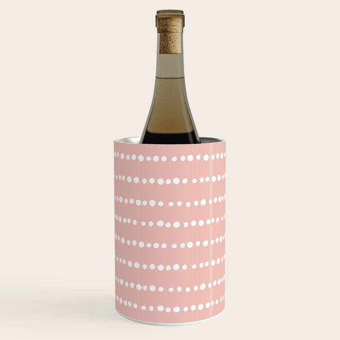Spotted Mudcloth, Pink and White, Boho Prints Wine Chiller Gallery Image 2